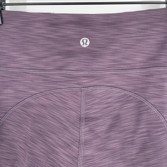 Lululemon Invigorate HR Crop 23" Heathered Black Currant Size 4 - Picture 3 of 8